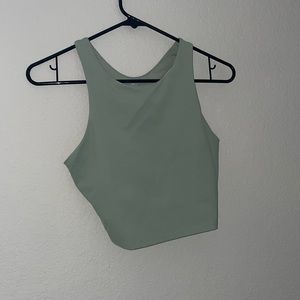 Green Athletic Crop Top